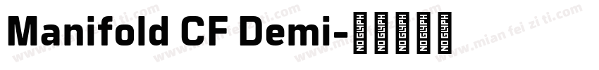 Manifold CF Demi字体转换